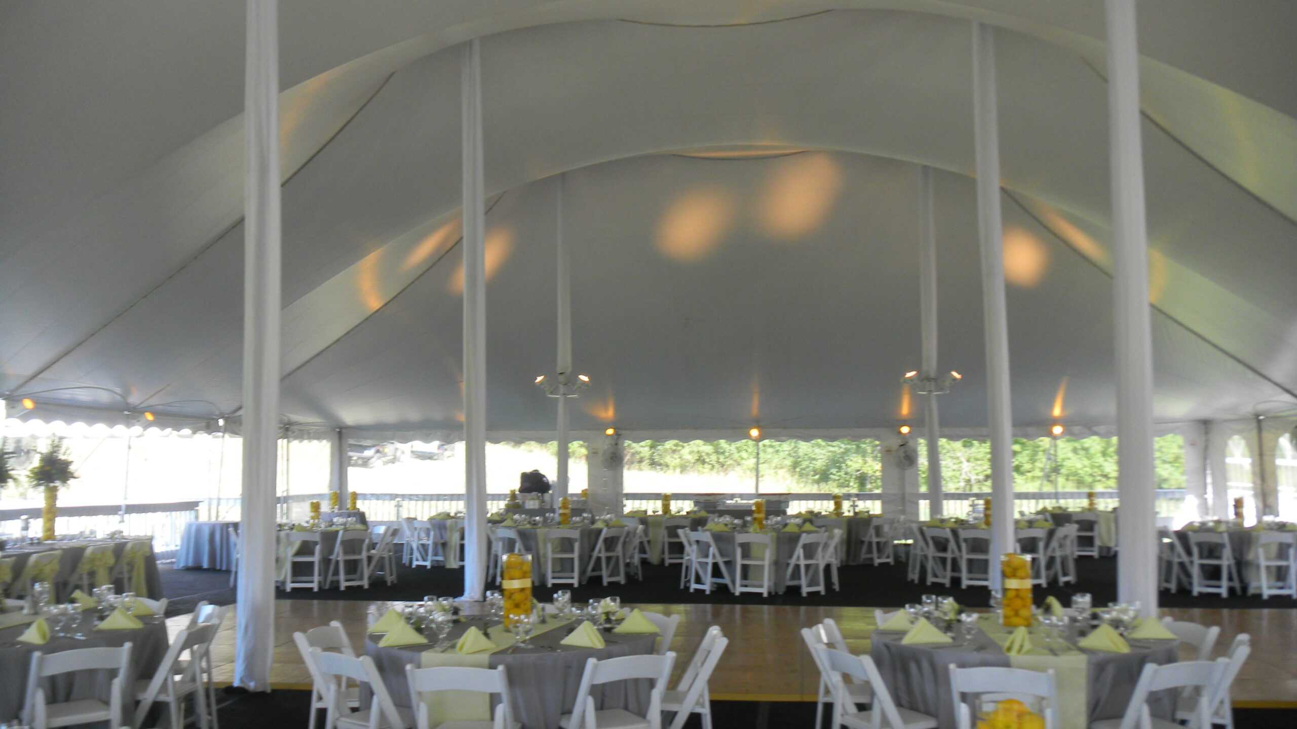 wedding tent interior