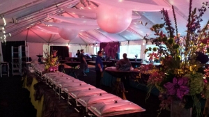 winter corporate event inside a Frame Tent
