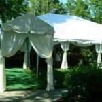 marquee with leg skirts white