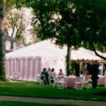 Pink and White Frame Tent