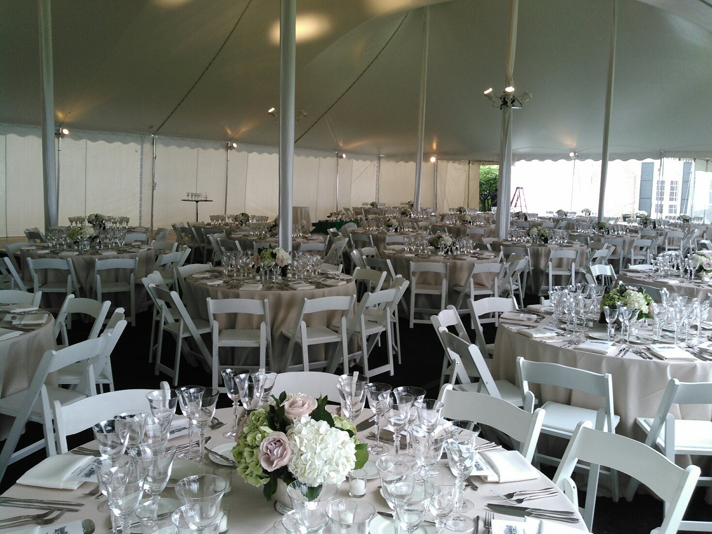 wedding tent interior