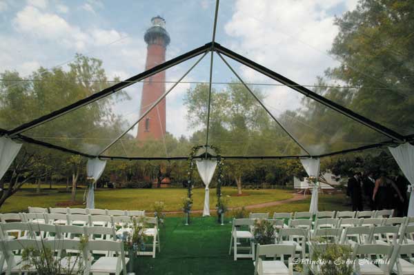 clear top tent - wedding ceremony