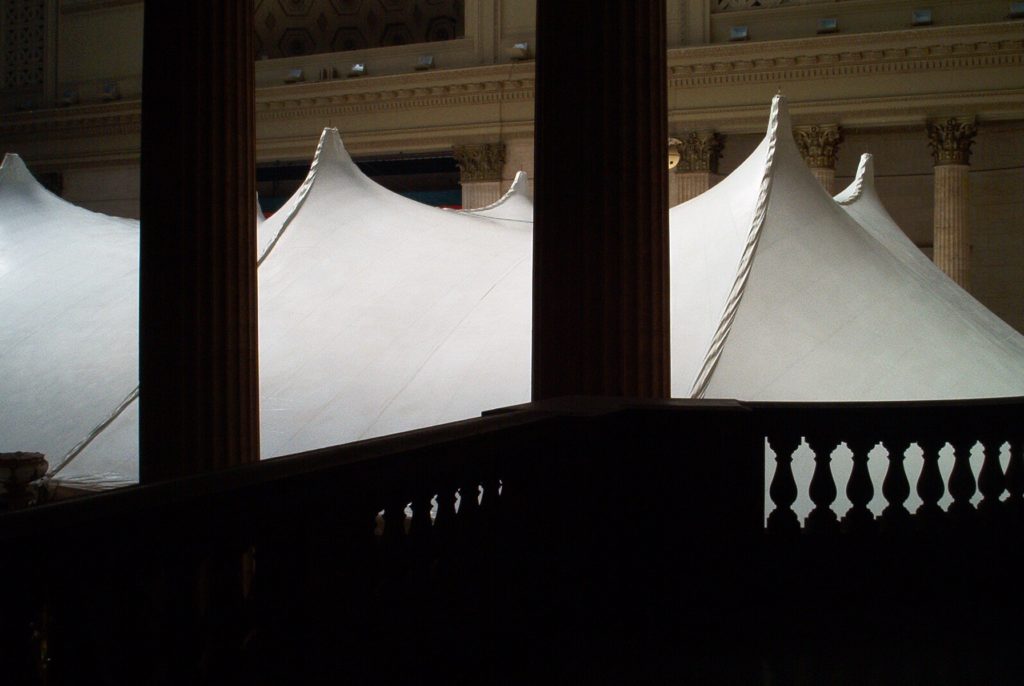 A tent INSIDE of Union Station? 1