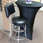 stool and tall table for chicago trade show