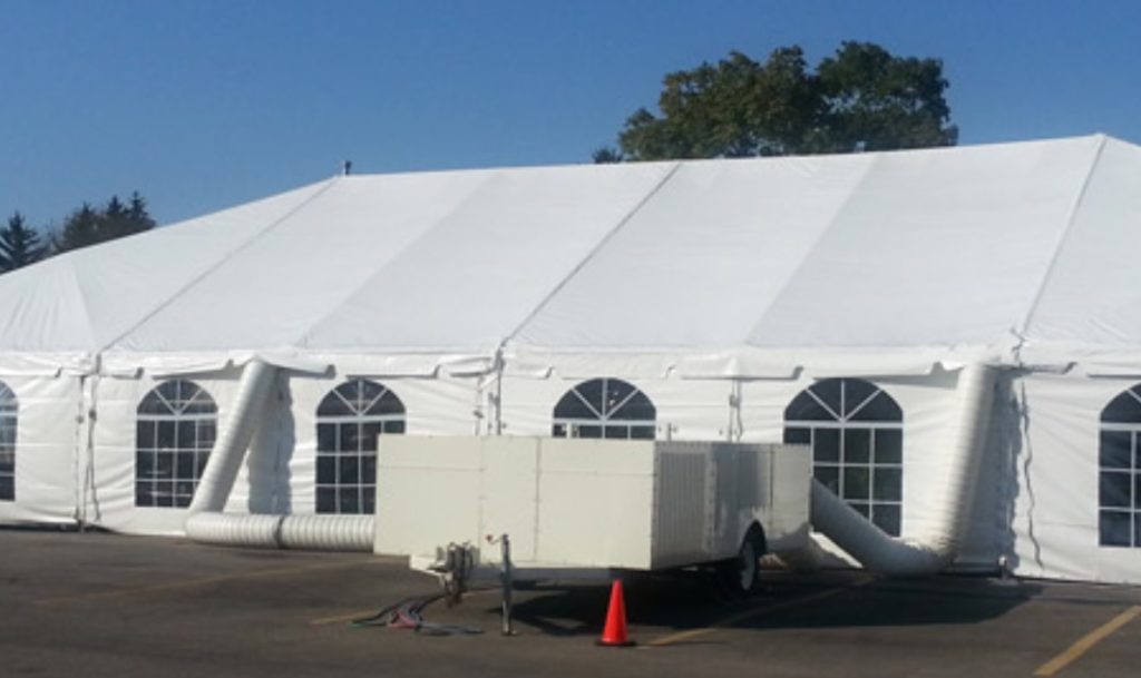 air conditioned wedding tent