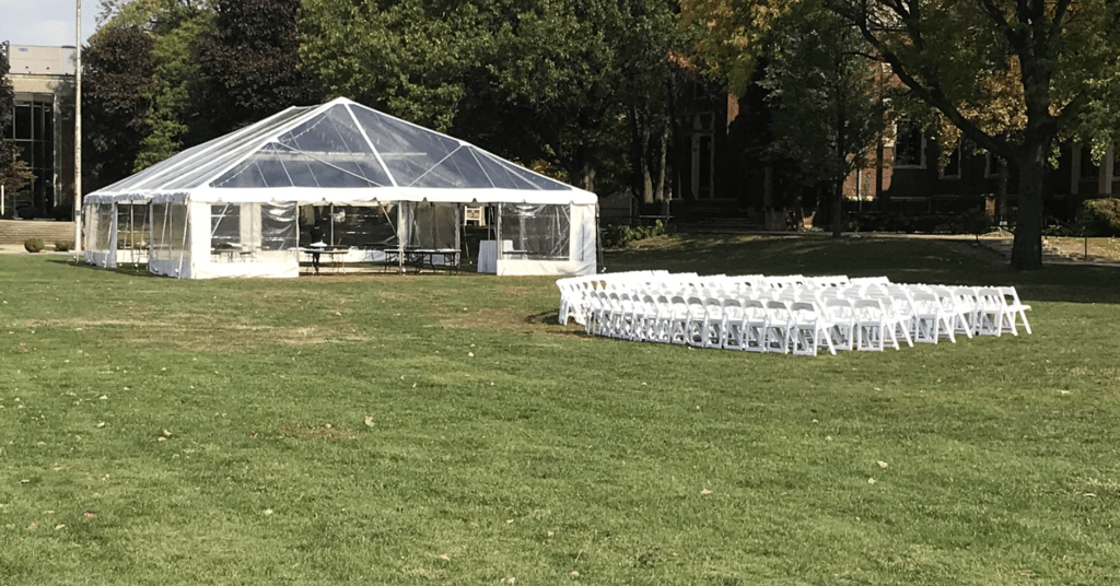 Clear Top Wedding Reception Tent in Chicago, IL 1