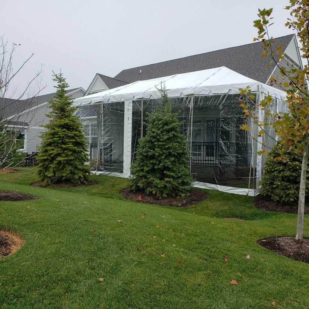 Clear Tent Patio Wedding Celebration in Northbrook, IL 3
