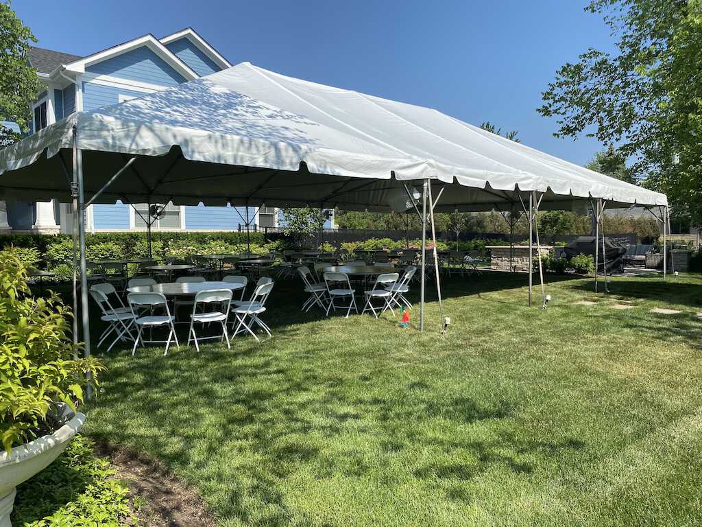 Outdoor Baby Shower tent in Park Ridge, IL