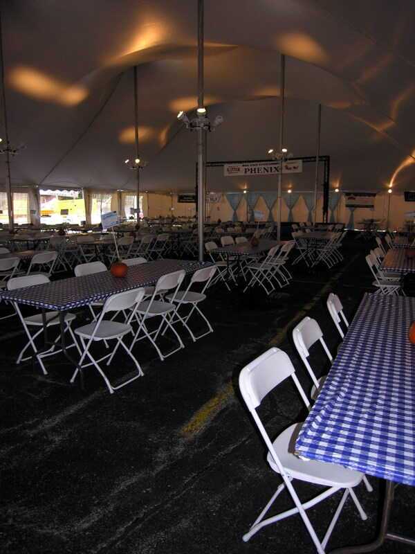 fall event decor and tent rental